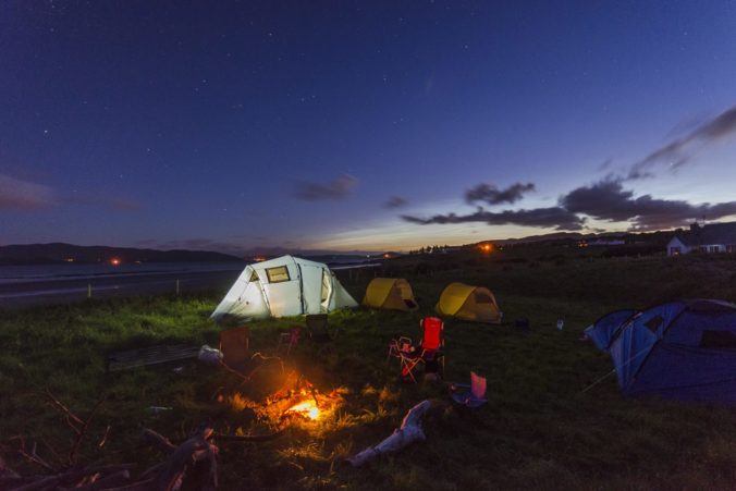 Faltcaravan Nacht